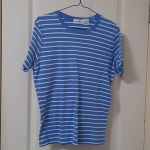 White Stag 100% cotton blue and white striped top